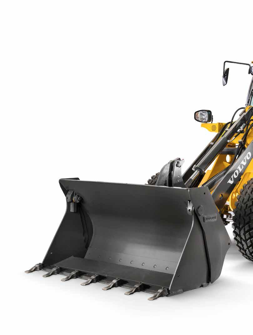 Fully loaded All-rounder compact loader Volvo attachments are perfectly matched to the machine s linkage, hydraulics and driveline to increase productivity.
