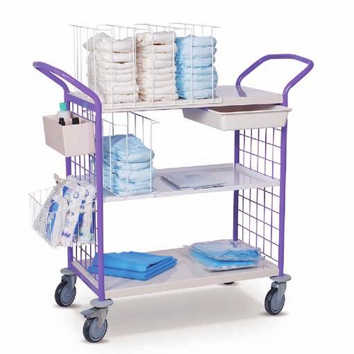DRESSING TROLLEYS - Made to organize daily work of nurses - Easy to clean (infection control)