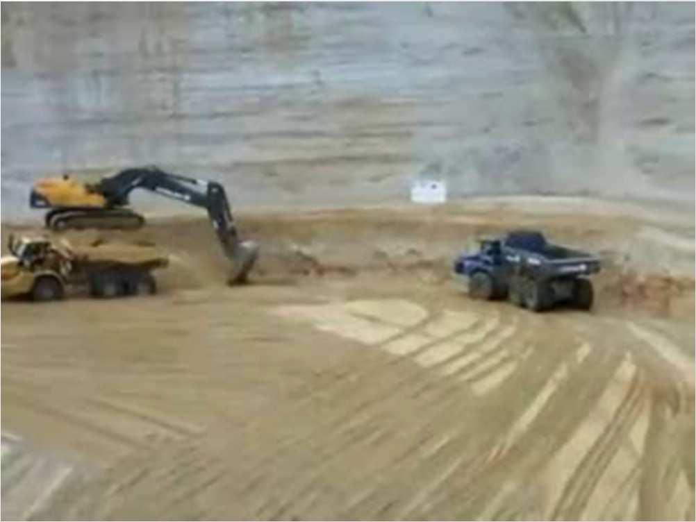 Optimize Operations Example #5 Truck Loading Backhoe excavator working on