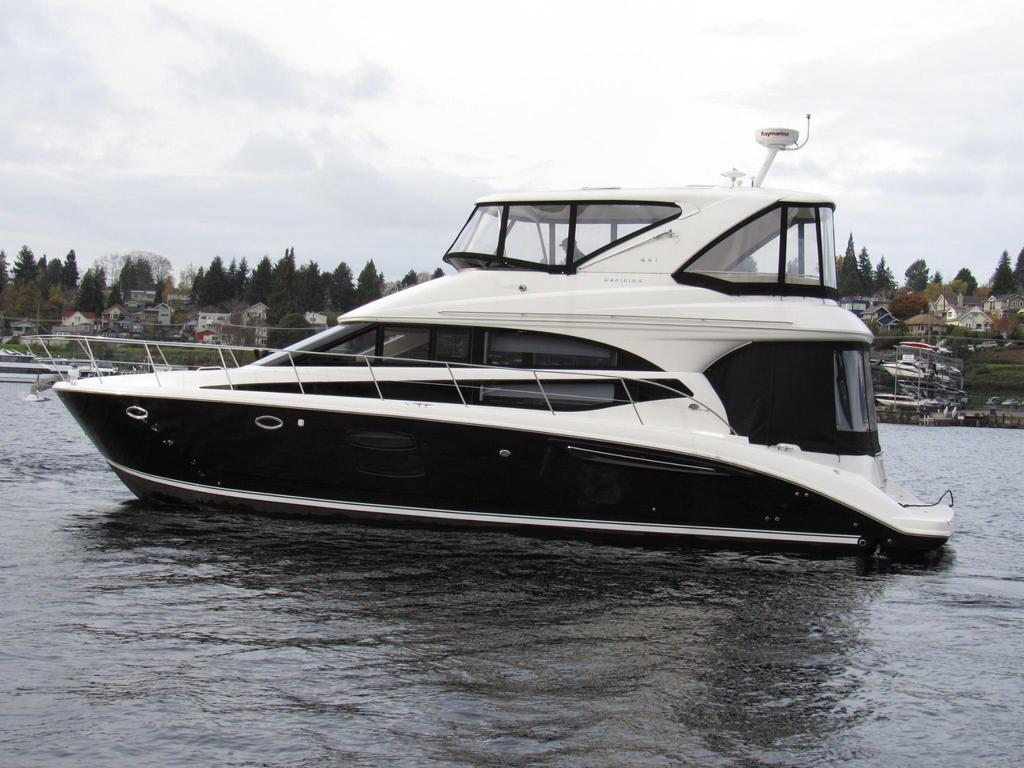 2015 Meridian 441 Sedan Price: $962,267 Specifications Builder/Designer Year: 2015 Construction: Fiberglass Engines / Speed Engines: 2 Dimensions Nominal Length: Length Overall: Beam: Drive Up: