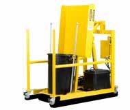 MOBILE LIFTERS Mobile lifters allow for flexibility in tight quarters or dumping into multiple locations. When not in use, they roll to store away easily.
