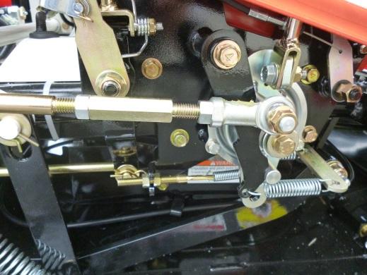 After adjusting, tighten the drive belt and blade belt with the lock nut. Adjustment of the shift lever: Adjusting the shift lever is not required except when disassembling the transmission.