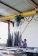 Metal-working shop _ The single girder suspension crane mounted directly on the