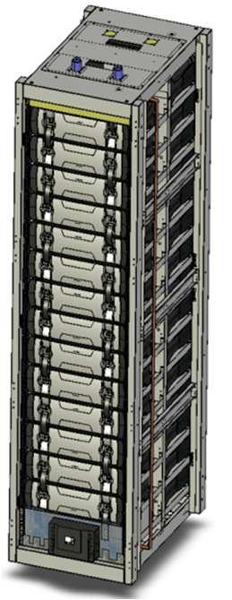 fan) > RJ 45 for CAN bus and Alarms (dry contacts) Mechanical interfaces : > 19 racks for modules and BMM installation > One