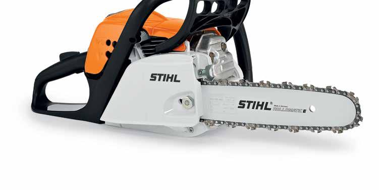 CHAINSAWS STIHL assembled, fuelled & ready to go! Handyman s Mate $449 MS 171 MiniBoss TM Less fuel less emissions Low vibration GEAR^ CARRY CASE & PROTECTIVE PANTS $284RRP 30.1cc - 1.3kW 35cm/14 4.