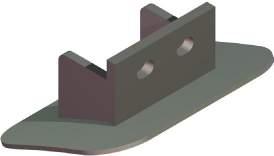 Cleat TR-30-24 TRAM Earth Cleat Kit End Stop Kit Mount Block