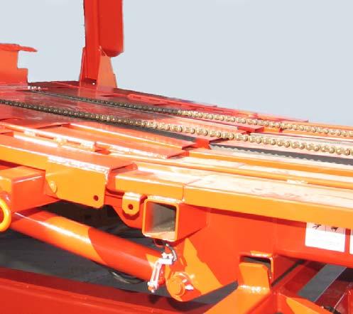 Operation Configuring Alignment Arms and Bed Extensions Set the postion of the alignment arms and bed extensions to match the type of bale being stacked.