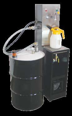 Comes standard with 10um, β200 Spin on filter (2, 5 and 20um also available). Desiccant Air Breather for Drum ventilation integrity. Stainless Steel Dispensing Console with drip pan.