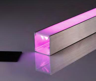 SPECIFICATIONS Standard Profile Length: Custom Lengths Available: Profile Dimensions (W x H): Standard Finish: Optional Colours/Finishes: Suitable LED Product: Lens Options: Optional Lens Available: