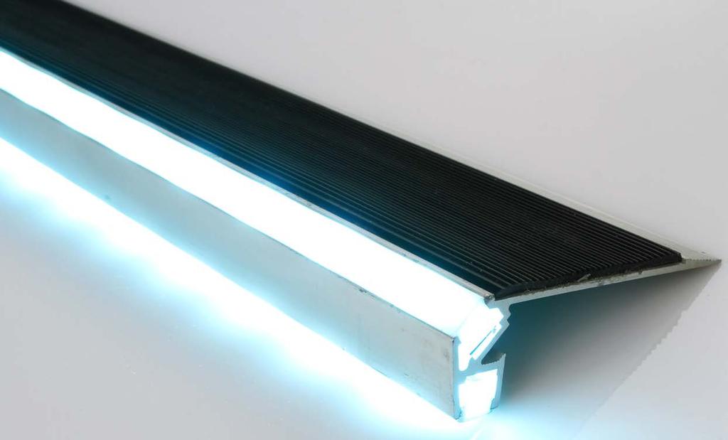 SL8440 STAIRNOSE LED LIGHTNING PROFILE The SL8440 stairnose lighting system is suitable for any commercial installation where illumination of steps is important for safety and/or architectural