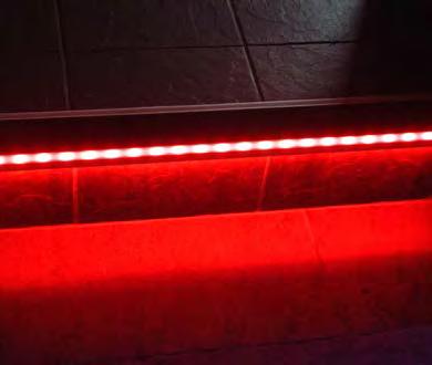 Photometric performance is dependant on LED configuration TYPICAL APPLICATIONS Commercial Stair-Tread Lighting, Clubs & Venues, Nightclubs, Restaurants & Cafes, Public Spaces, Decorative Lighting.