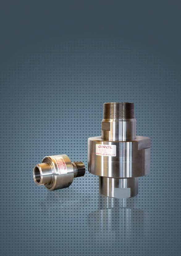 SP SWIVEL UNION // FOR HIGH PRESSURE Snodo girevole // Per alte pressioni he GIROL SP Series Thas been designed for the passage of fluid at high pressure (up to 350 Bars) and at low rotation speeds.