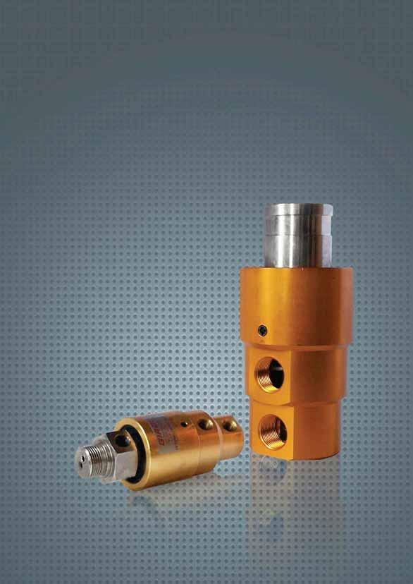 . D DUAL FLOW INDIPENDENT ROTATING UNION Giunti rotanti doppio passaggio indipendente he standard supply Tprovides the rotating nipple threaded cilindrical GAS.