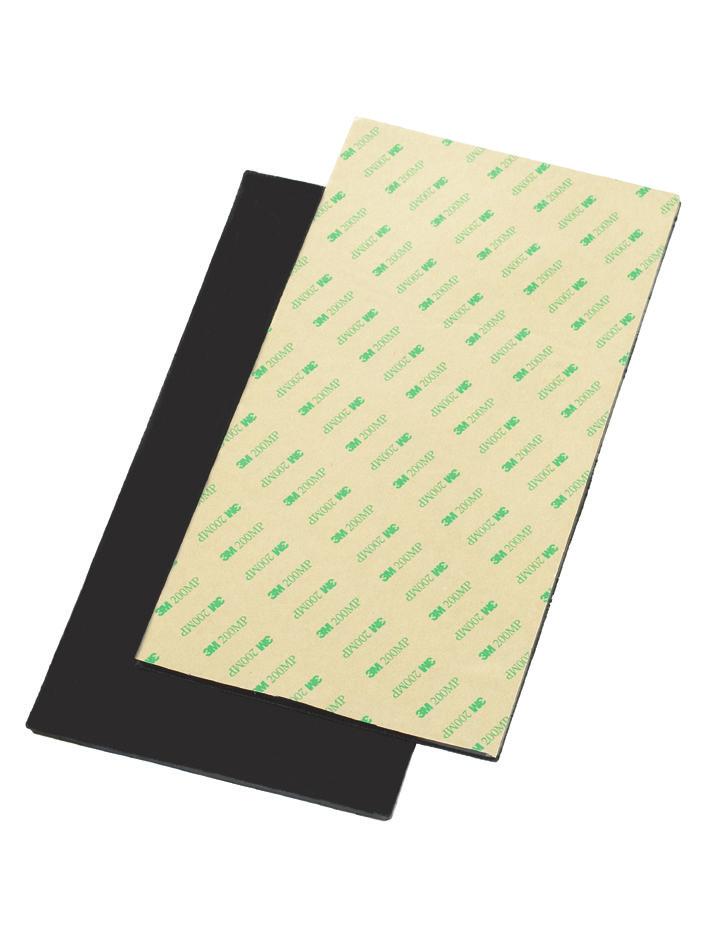 Sorbothane Sheet Stock with PSA Sorbothane Sheets with PSA are available in several sizes, thicknesses and durometers. Sheet Stock can be knife-cut, scissor-cut, die cut or water jet cut.