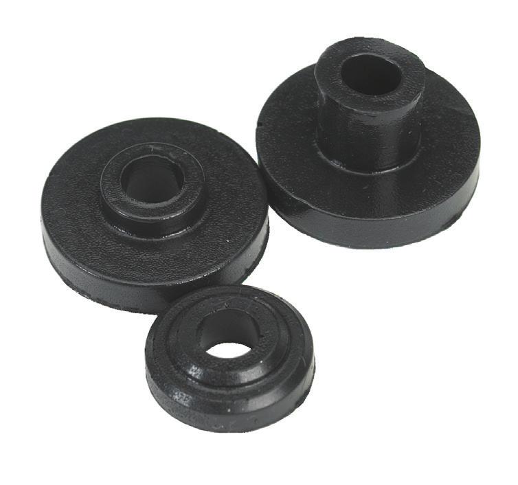 Sorbothane Bushings & Washers Sorbothane Bushings can isolate vibration and absorb shock.