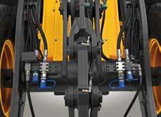 Boom suspension system (BSS) The optional Boom Suspension System boosts productivity by up to 20% by absorbing shock and reducing the bouncing and bucket spillage that