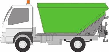 4:1 Waste unloading Dump body tipping Merlin control system p p Bin tipper with Shaker function* p p Waste unloading into larger size compaction systems P P Rear video camera with a colour display in