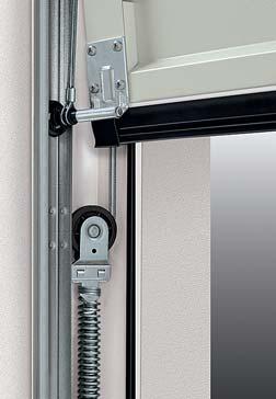 Guided via compact hinge roller brackets, they produce a quiet door action and