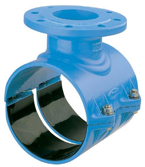 Haku Pipe Saddle with Flanged Outlets For PE pipes of all pressure ratings up to PN 16 for cold water. Other applications on request.