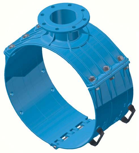 saddle (d 630, 2 O rings) The rubber linings are bonded to the lower part of saddle this ensures positive positioning of saddle (only d 110-315) W9.