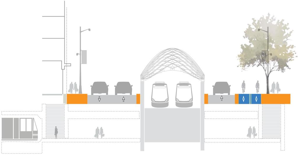 Option C2: Queens Quay Section Conceptual illustration of the relationship