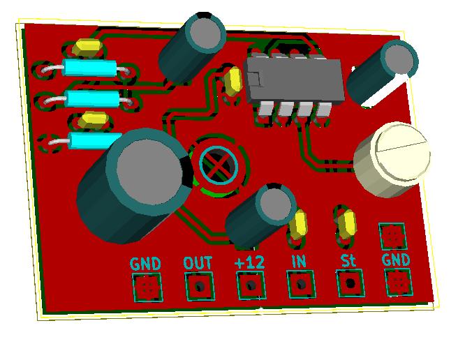 This LM386 based audio amplifier kit was designed to replace the small audio amplifier board in the Heathkit HW-8 transciever.
