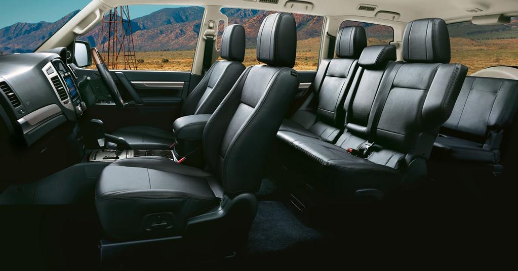 Second row seats can also be folded down to provide space for nearly anything you want to bring along for the ride. + Exceed s soft leather seat facings are ergonomically designed.