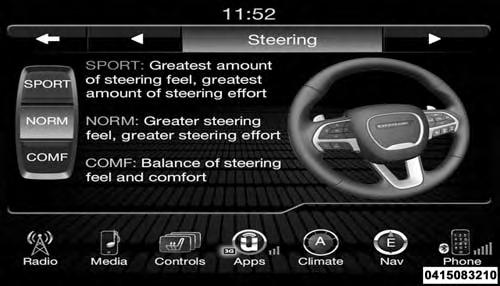 SPORT Press the SPORT button on the touchscreen to turn off traction control and reduce stability control.