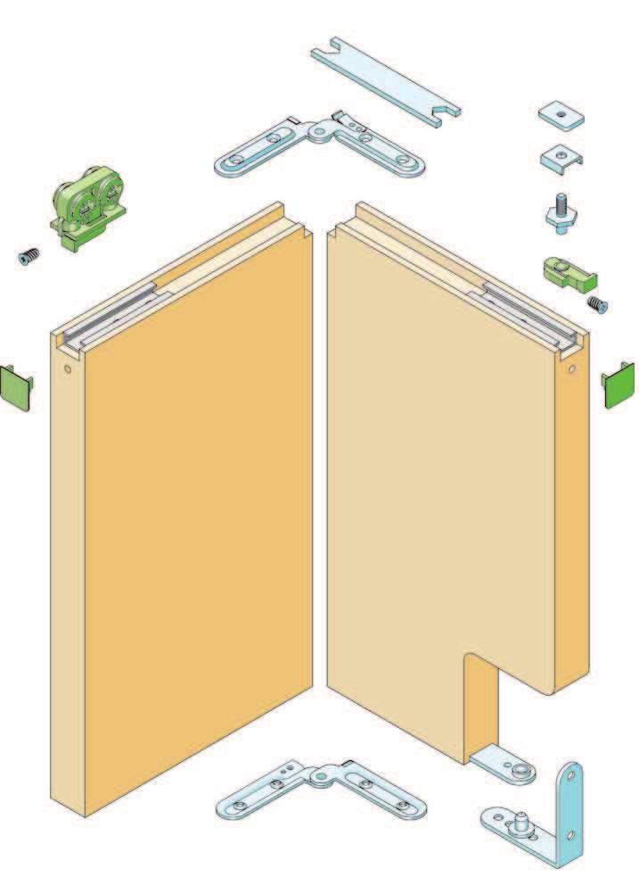 SERIE 100 La porta pieghevole Porta pieghevole con ante simmetriche / The folding door