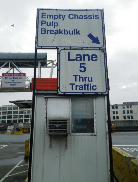 Site Safety Rules Pre-Out Gate Area Lanes 1 to 3 for trucks with import
