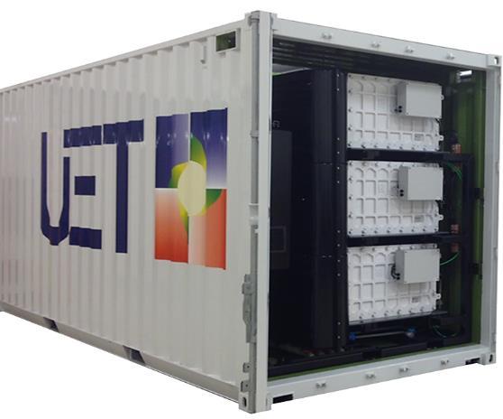 UET is Safest Grid-Scale Battery Available Inherent Safety Features No thermal run away or explosion Minimal fire hazard Benign operating temperature Full system shutdown capability Benign chemistry
