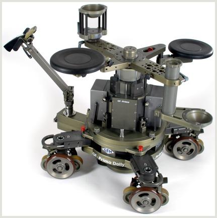 of electromechanical dolly Common Dolly Features: Electromechanical column with 48 Volt digital electronic. Column is rotatable and can be separated from the base dolly.