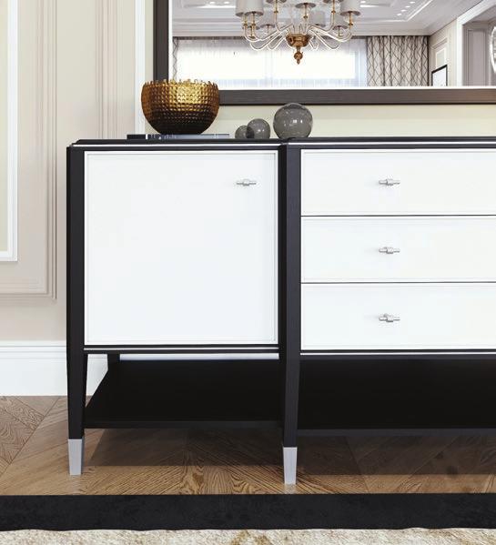 Sideboard 2 doors, central drawers modul with double