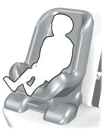 Child safety Child safety seat Secure children that weigh between 13 and 18 kilogrammes in a child safety seat in the rear seat.