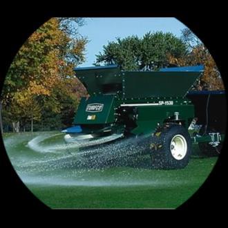 Turfco TOP DRESSERS Tow-Behind Top Dresser Light, no dragging 30 ft wide light application allows top dress of 18 greens in 90 minutes 15 ft heavy application allows top dress of tees and aerated