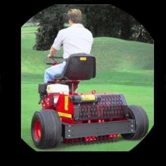 Turfco AERATORS Verti-Drain 7007 The self-propelled Verti-Drain 7007 can be used either as a sit-on aerator, or as a walk in front.