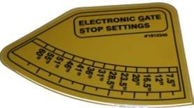 Part No: 1812345 Decal - Electronic Gate Stop Setting Drivers side rear gate pin This decal is