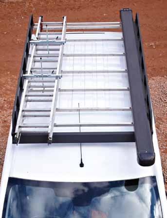 Comes with full width wind deflector to reduce drag and save fuel. Ladder clamps Page 2 Side rails.