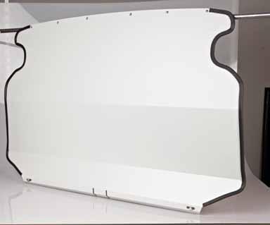 Punched and window variants allow use of the rear view mirror without compromising security.