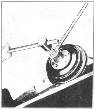 11-6 REAR AXLE 2. Remove hub and drum by means of hub puller J-736 as shown in Figure 8.