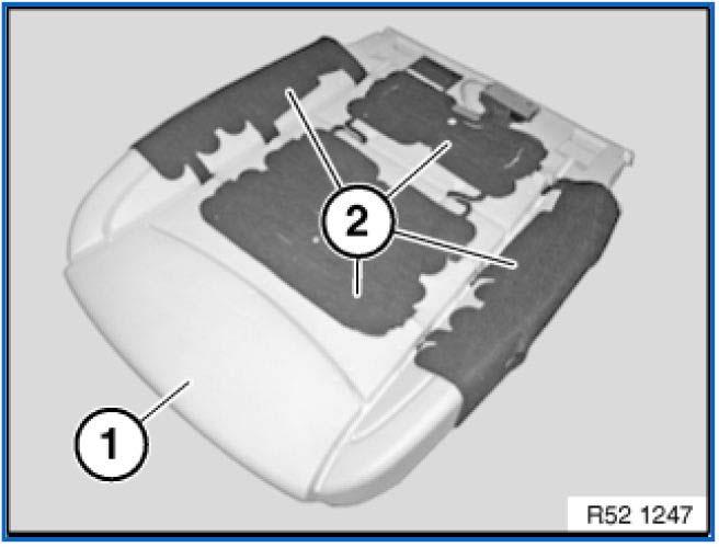 Remove the seat cover from the padding. Important! Remove all remnants of the clips from the seat cover and padding.