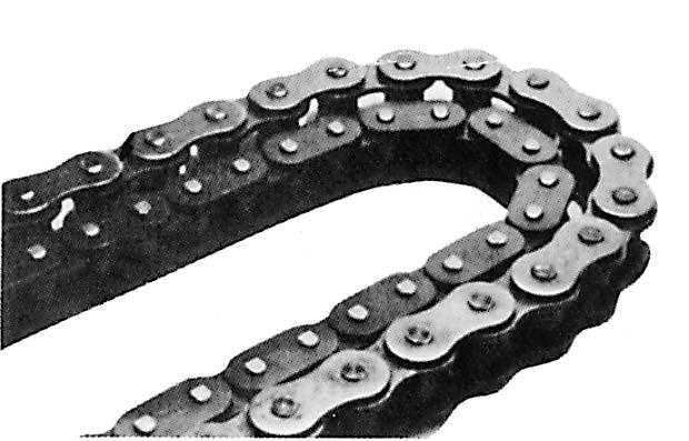 cast iron type.. Chain should be lubricated using: a) drip method b) oil bath c) lubrication pump.