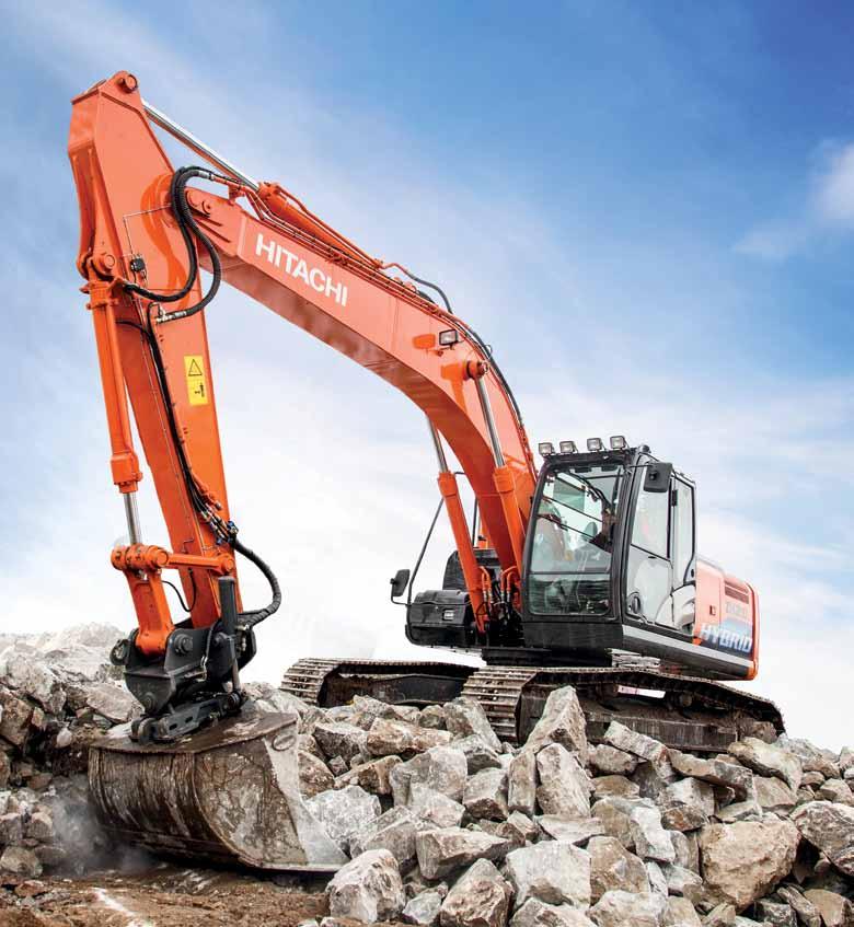 ZH210-5 DURABILITY For more than 40 years, Hitachi has taken great pride in manufacturing high-quality construction machinery that is capable of working on demanding job sites and coping with