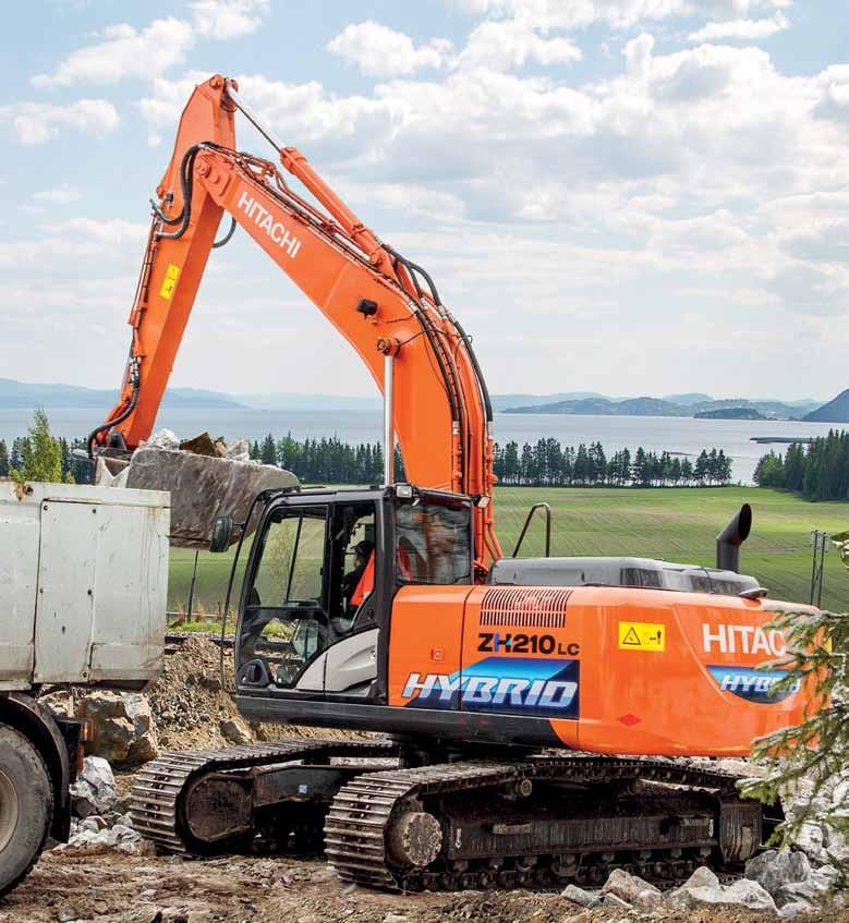 ZH210-5 PRODUCTIVITY The ZH210-5 hybrid excavator may have a reduced environmental impact, with low levels of fuel consumption and emissions, but it has been developed by Hitachi engineers to offer