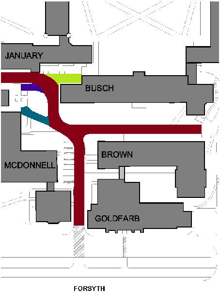 Houston Way/McDonnell Bollards Map Designated Fire Lane- NO Parking at Any time Biology Loading Dock- NO Parking with the exception of Biology Pickups or Deliveries 15 Minute Parking Only with the