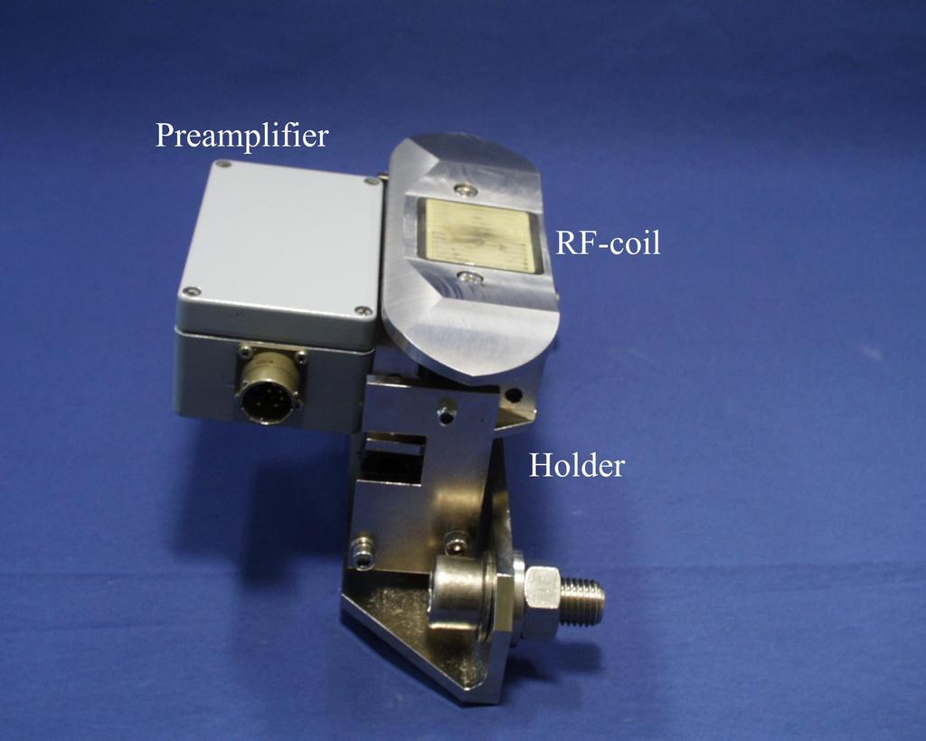 The probes are shown in more detail in Figure 6, which is a top view onto the probe; the grey box contains the preamplifier and the