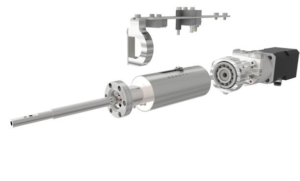 Linear Bellows Drive Linear Bellows Drive with micrometer scale Linear Bellows Drive with Pull rod actuation Motorised Linear Bellows Drive Bellows-sealed, precise lead-screw driven linear motion