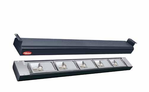 Narrow Xenon Display Lights Narrow Display Lights are Hatco s slim style that is ideal for installation in tight spaces, with a height of only 2 1 8" and 4" depth.