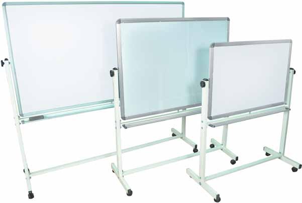 Whiteboards Double Sided Whiteboards MB Series Features: Reversible whiteboard/ chalk board (MB series) whiteboard on both sides (MBWW series) Aluminum frame around painted steel white/chalk board