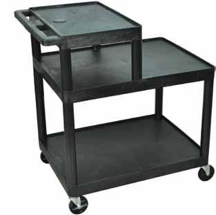 32 x 24 Endura Mobile Workstations OHT42PSC 32 W x 24 D x 371/4 H 2 Thick shelves and